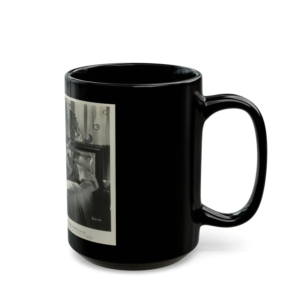 Leslie Parrish #57 (Vintage Female Icon) Black Coffee Mug-Go Mug Yourself