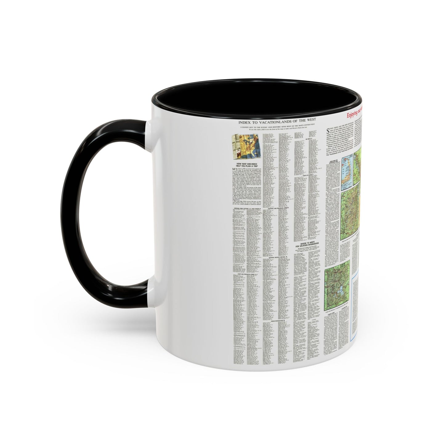 USA - Scenic Treasures and Historic Sites (1966) (Map) Accent Coffee Mug