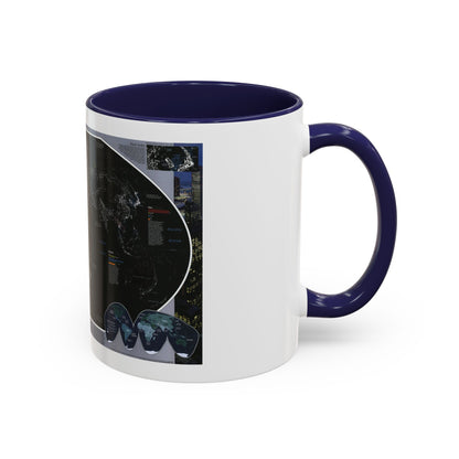 World Map - Population and Resources (1998) (Map) Accent Coffee Mug