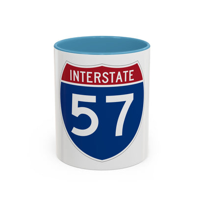 Interstate 57 (U.S. Highways) Accent Coffee Mug