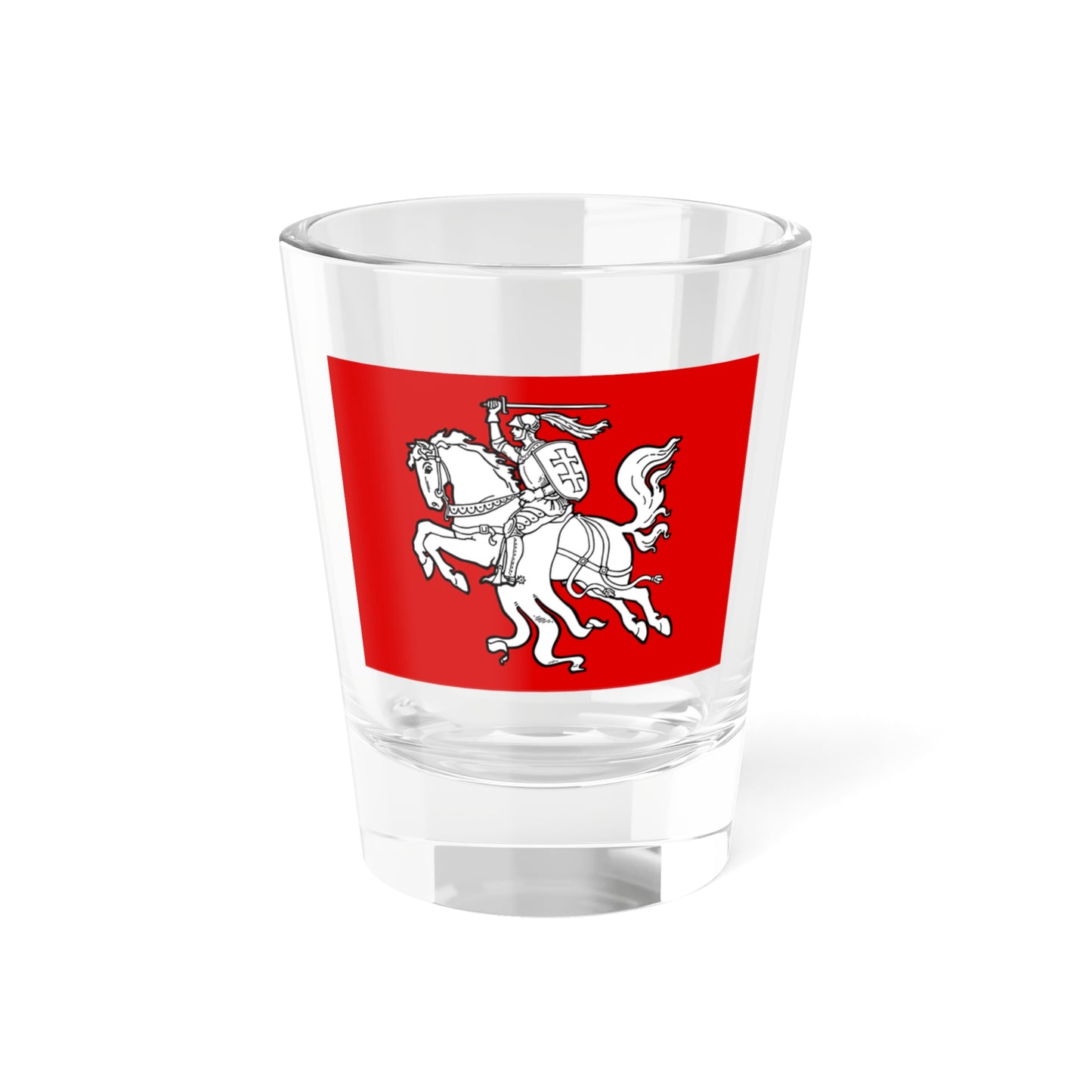 Flag of the Republic of Lithuania 1920s (Belarus) (Coat of Arms) Shot Glass 1.5oz
