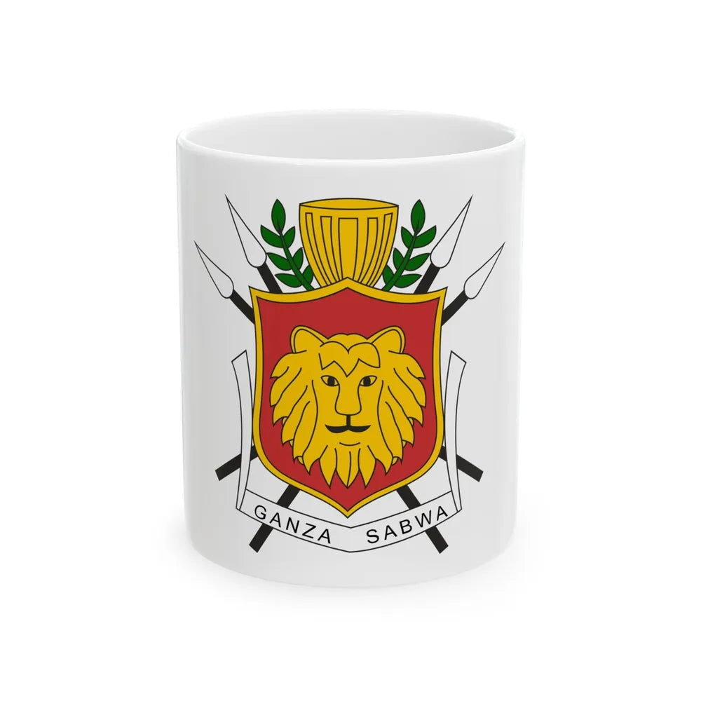 Coat of arms of the Kingdom of Burundi - White Coffee Mug-11oz-Go Mug Yourself