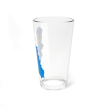 Flag-map of Pskov Oblast (Russia) Pint Glass 16oz