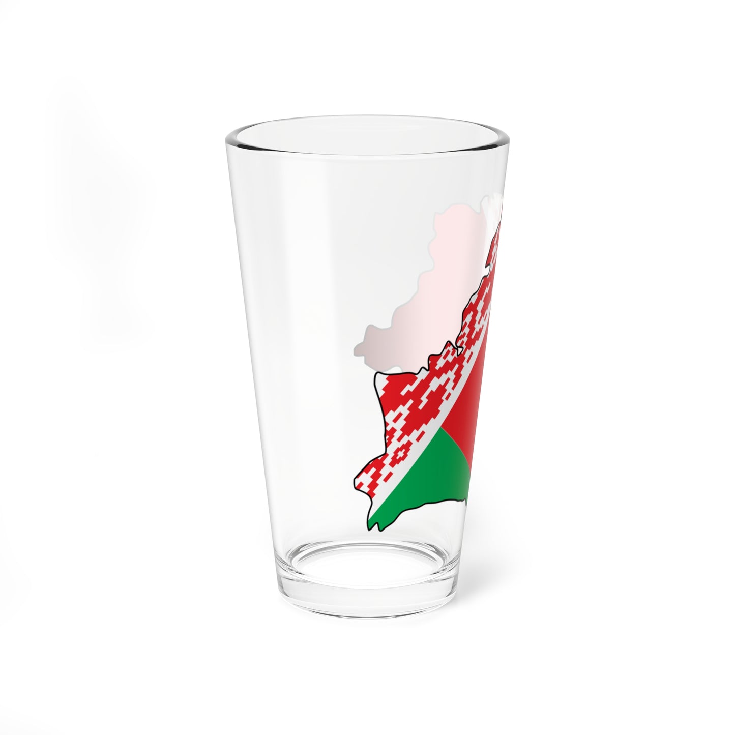 Belarus map and flag (Belarus) Pint Glass 16oz