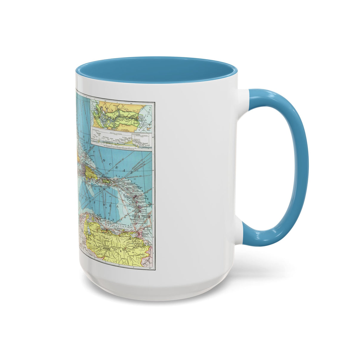 Central America (1913) (Map) Accent Coffee Mug