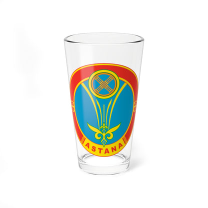 Emblem of Astana latin (Kazakhstan) (Coat of Arms) Pint Glass 16oz
