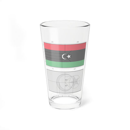 Flag of Libya construction (Libya) Pint Glass 16oz