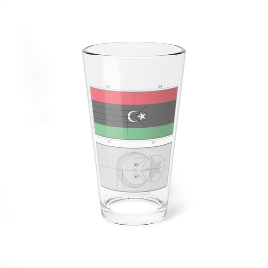 Flag of Libya construction (Libya) Pint Glass 16oz
