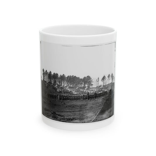 Brandy Station, Virginia. Guard Mount Of 114th Pennsylvania Infantry (1st Division, 3d Corps) (U.S. Civil War) White Coffee Mug