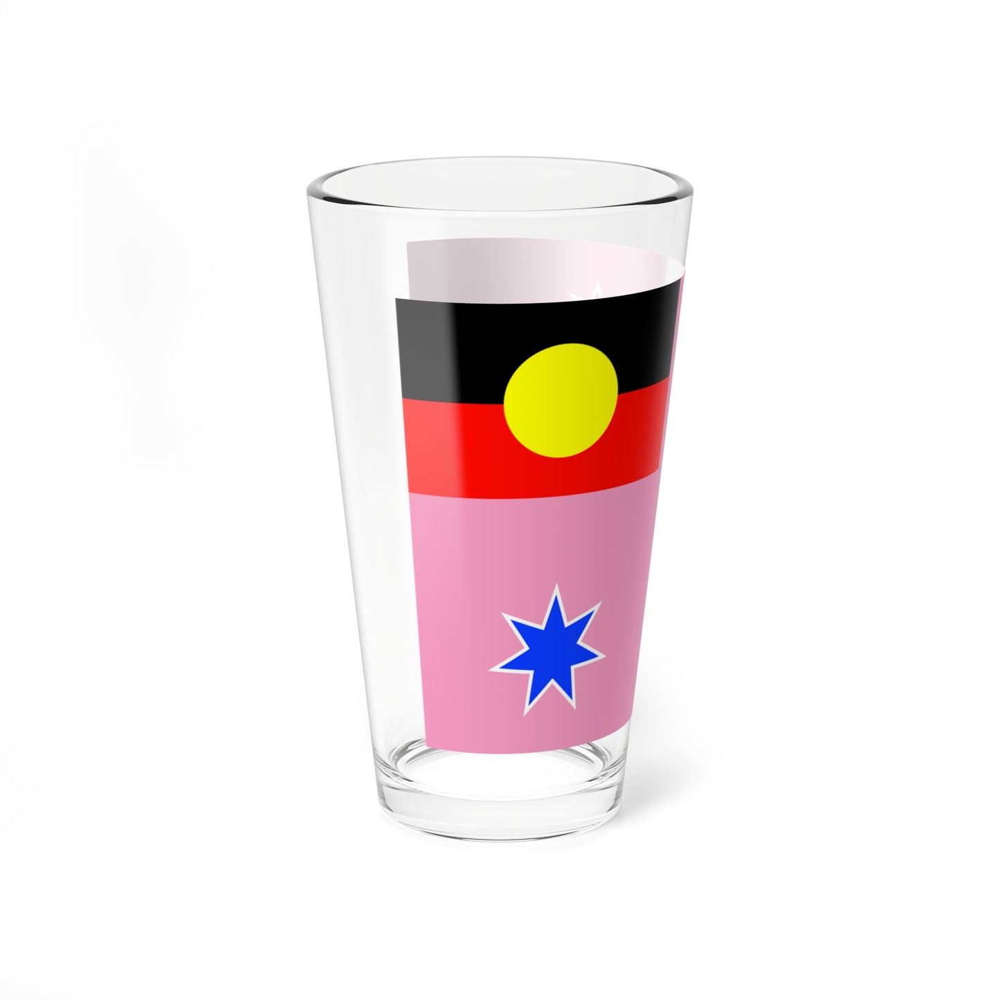 Australian Gay Pride with Aboriginal Flag Rainbow Crux 2-3 (Australia) Pint Glass 16oz