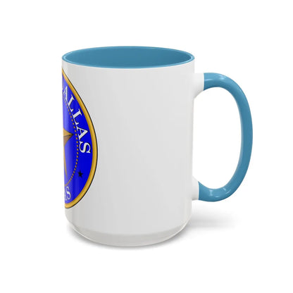 Seal of Dallas - Accent Coffee Mug-Go Mug Yourself