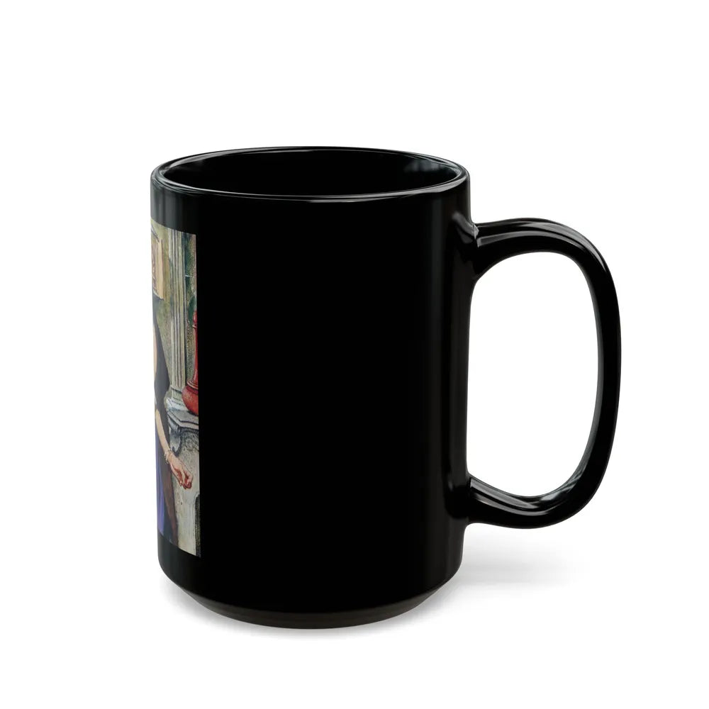 Dangerous Bluff by Thomas Walsh, The Saturday Evening Post, 1960 - Black Coffee Mug-Go Mug Yourself