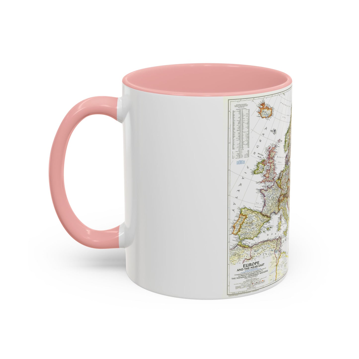 Europe and the Near East (1949) (Map) Accent Coffee Mug