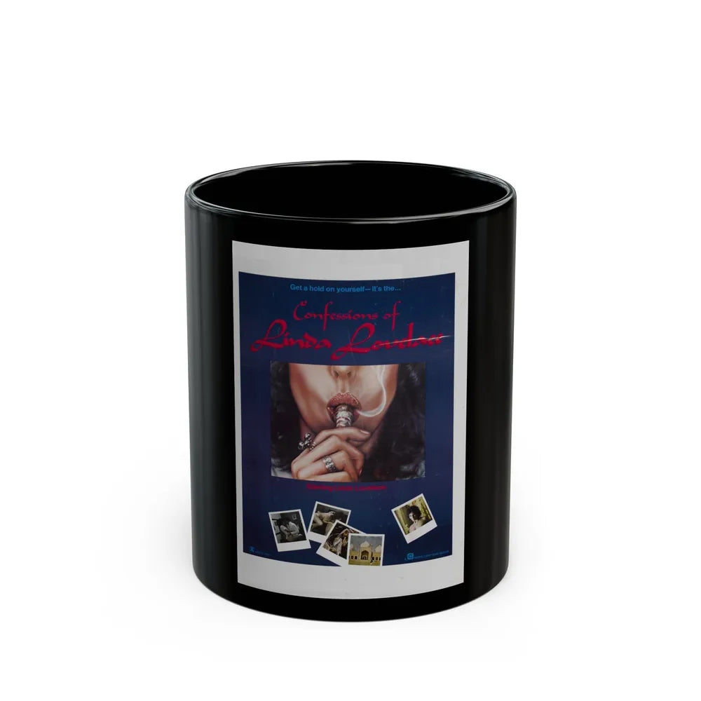 CONFESSIONS OF LINDA LOVELACE 1977 Movie Poster - Black Coffee Mug-11oz-Go Mug Yourself