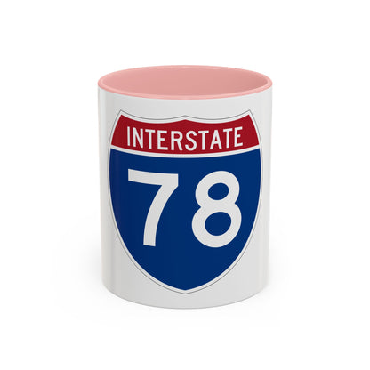 Interstate 78 (U.S. Highways) Accent Coffee Mug