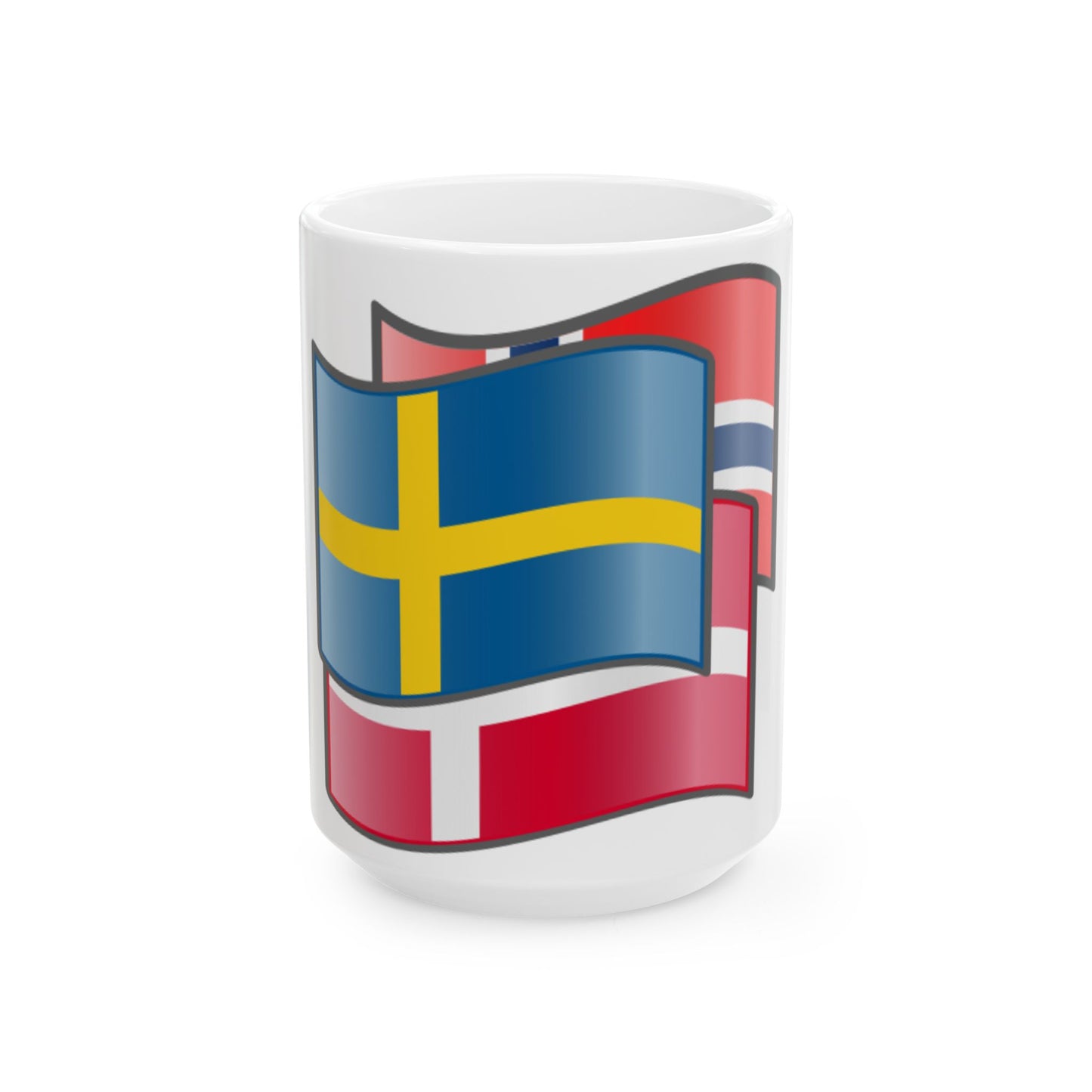Norway-Denmark-Sweden (Denmark) White Coffee Mug
