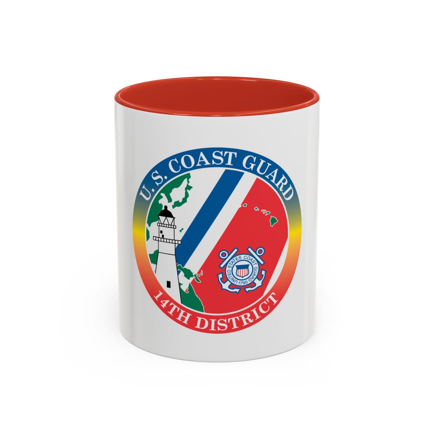 14th CG District (U.S. Coast Guard) Accent Coffee Mug