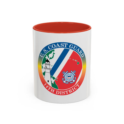 14th CG District (U.S. Coast Guard) Accent Coffee Mug