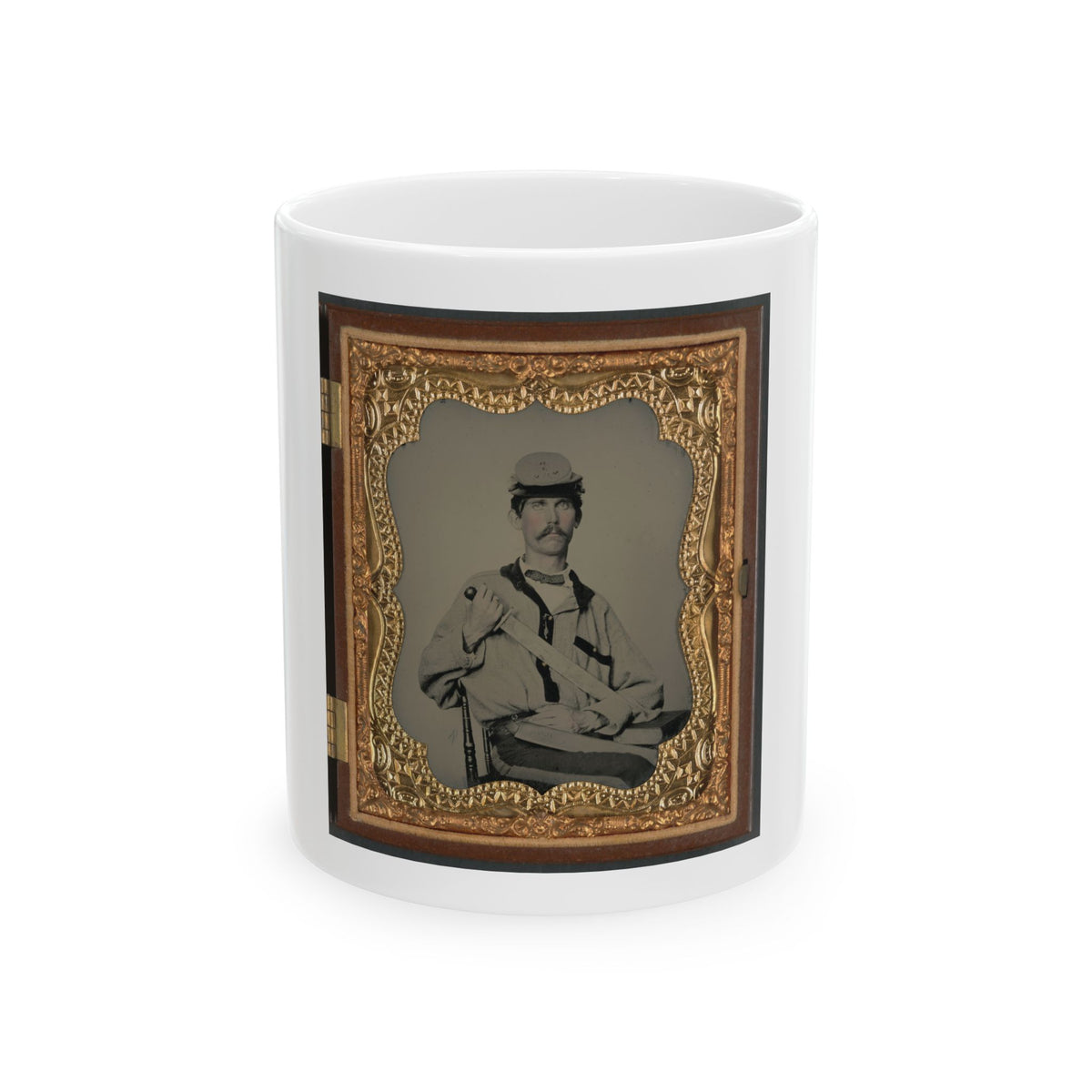Soldier In Confederate Uniform (U.S. Civil War) White Coffee Mug