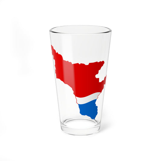 Flag-map of Amur Oblast (Russia) Pint Glass 16oz