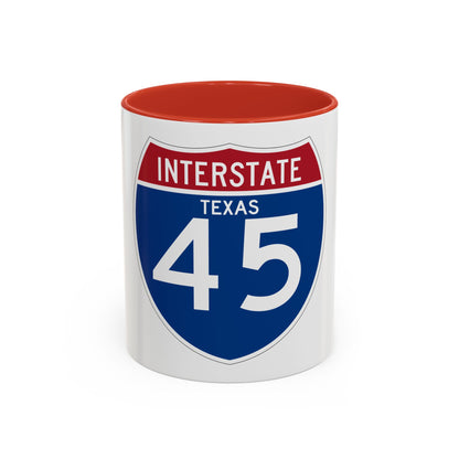 Interstate 45 (U.S. Highways) Accent Coffee Mug