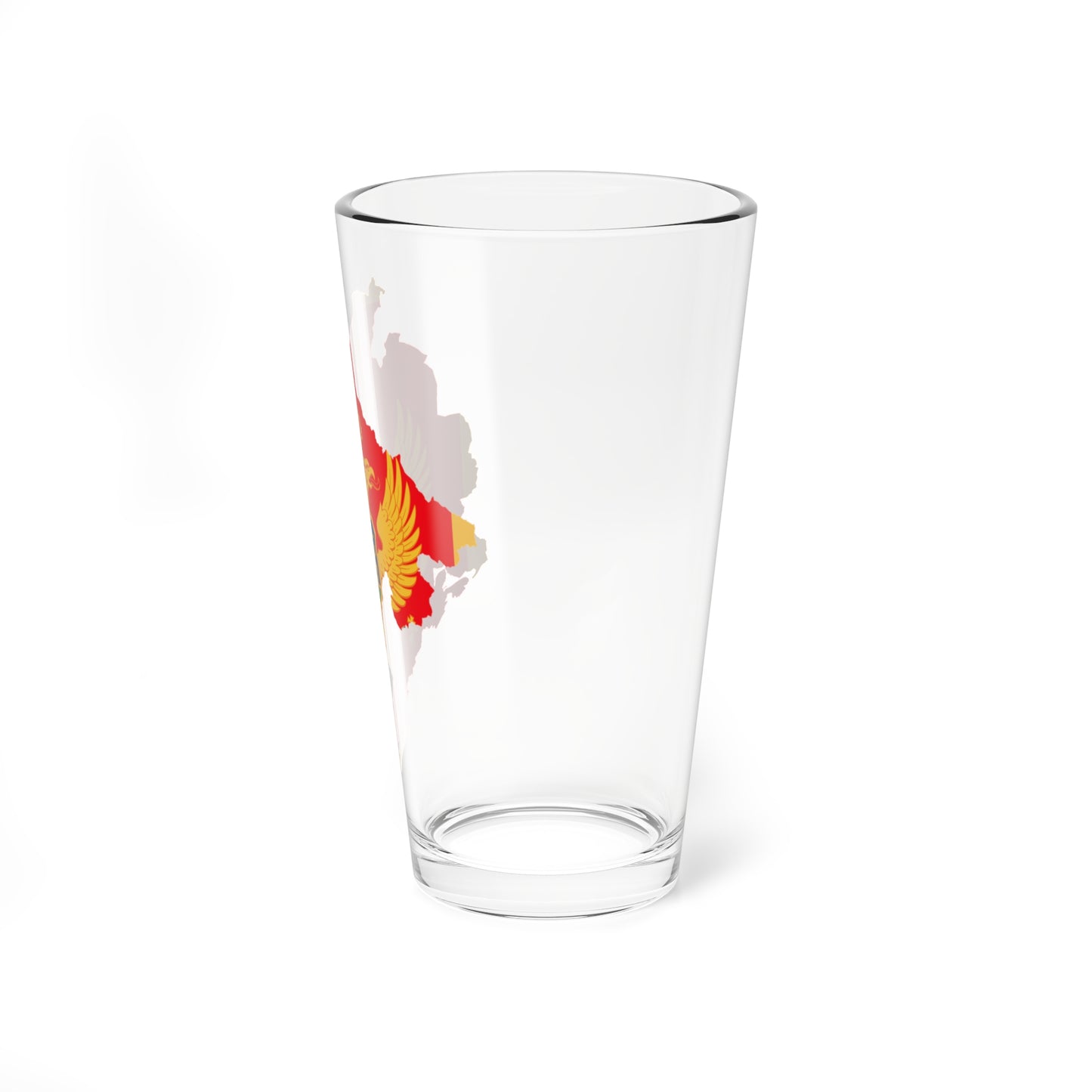 Flag map of Montenegro (Montenegro) Pint Glass 16oz