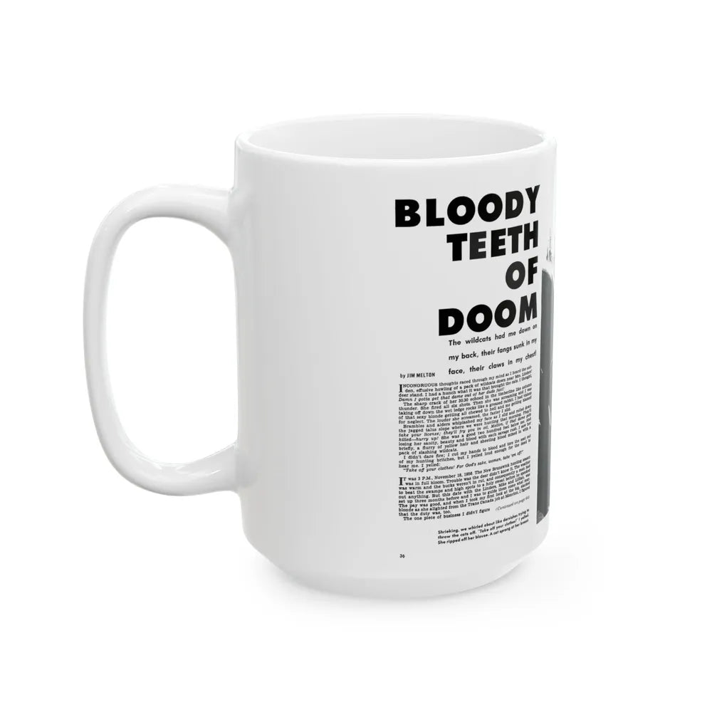 Bloody Teeth of Doom, Real Men, August 1967 - White Coffee Mug-Go Mug Yourself