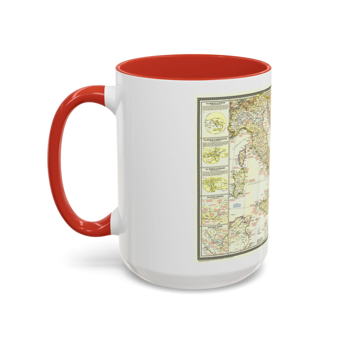 Mediterranean - Classical Lands (1949) (Map) Accent Coffee Mug