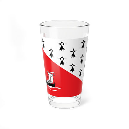Flag of Nort-sur-Erdre (France) Pint Glass 16oz