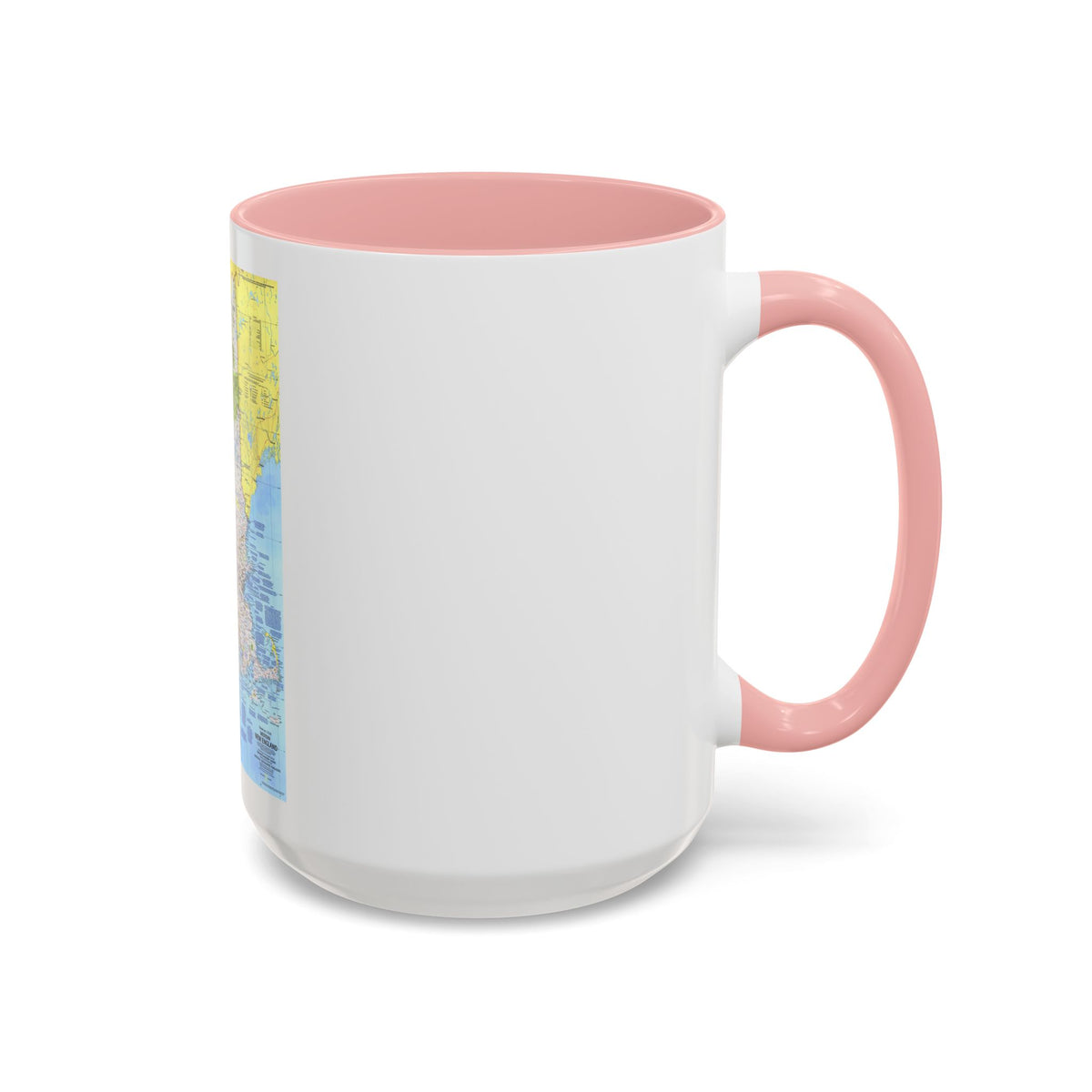USA - Western New England 1 (1975) (Map) Accent Coffee Mug