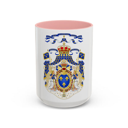 Grand Royal Coat of Arms of France - Accent Coffee Mug