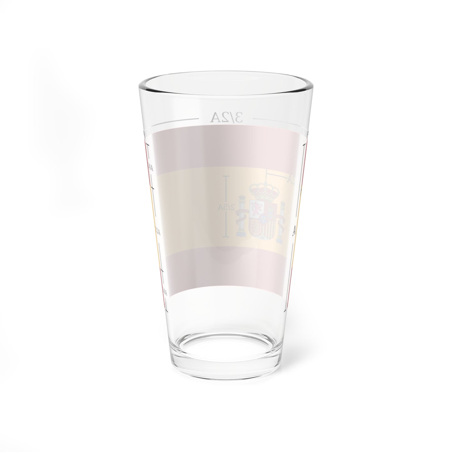 Spain flag construction sheet website (Spain) Pint Glass 16oz
