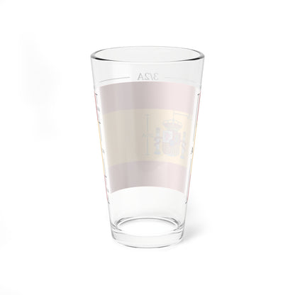 Spain flag construction sheet website (Spain) Pint Glass 16oz