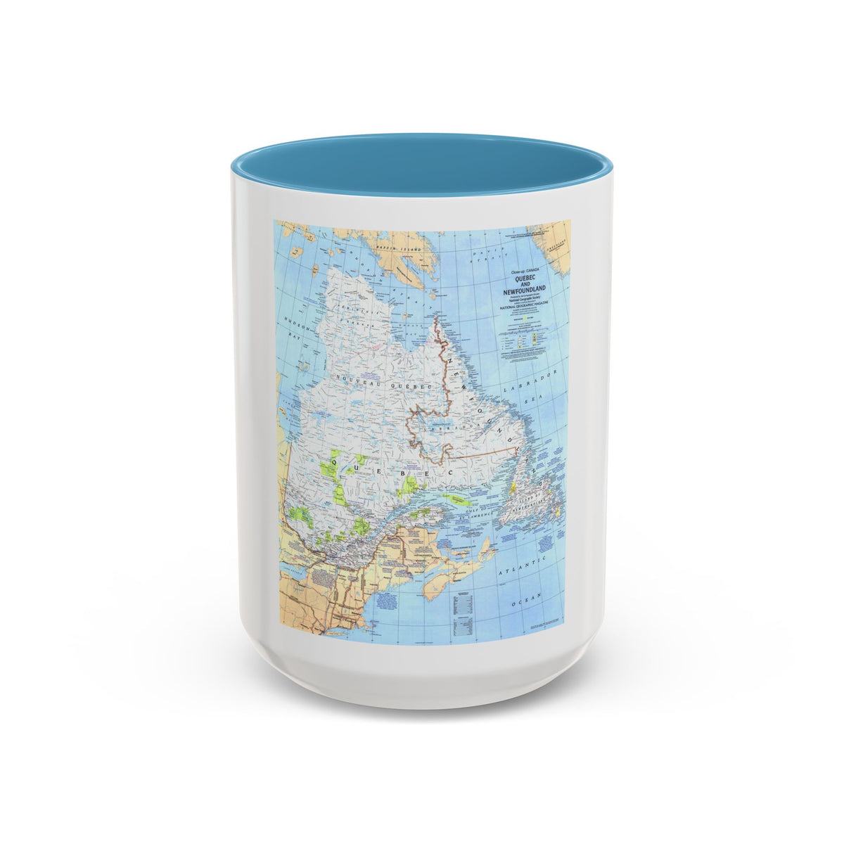 Canada - Quebec & Newfoundland (1980) (Map) Accent Coffee Mug