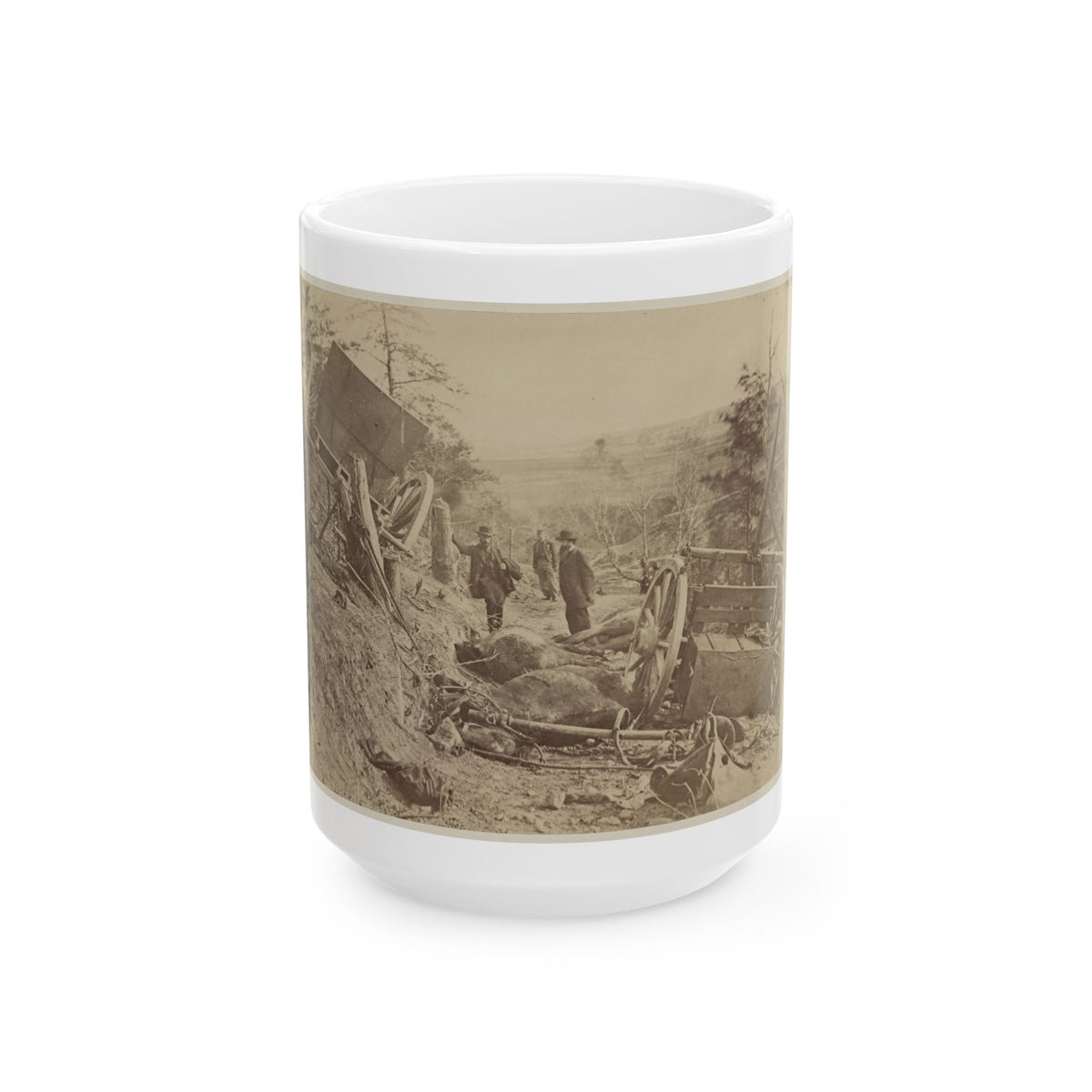 A Shattered Caisson, Fredericksburg, Va.(2) (U.S. Civil War) White Coffee Mug