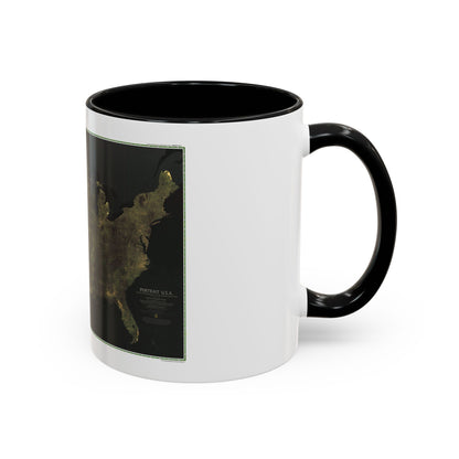 USA - Portrait U.S.A (1976) (Map) Accent Coffee Mug