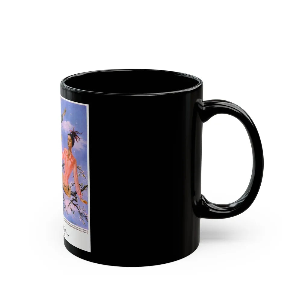 First Signs of Spring, 1948 - Black Coffee Mug-Go Mug Yourself