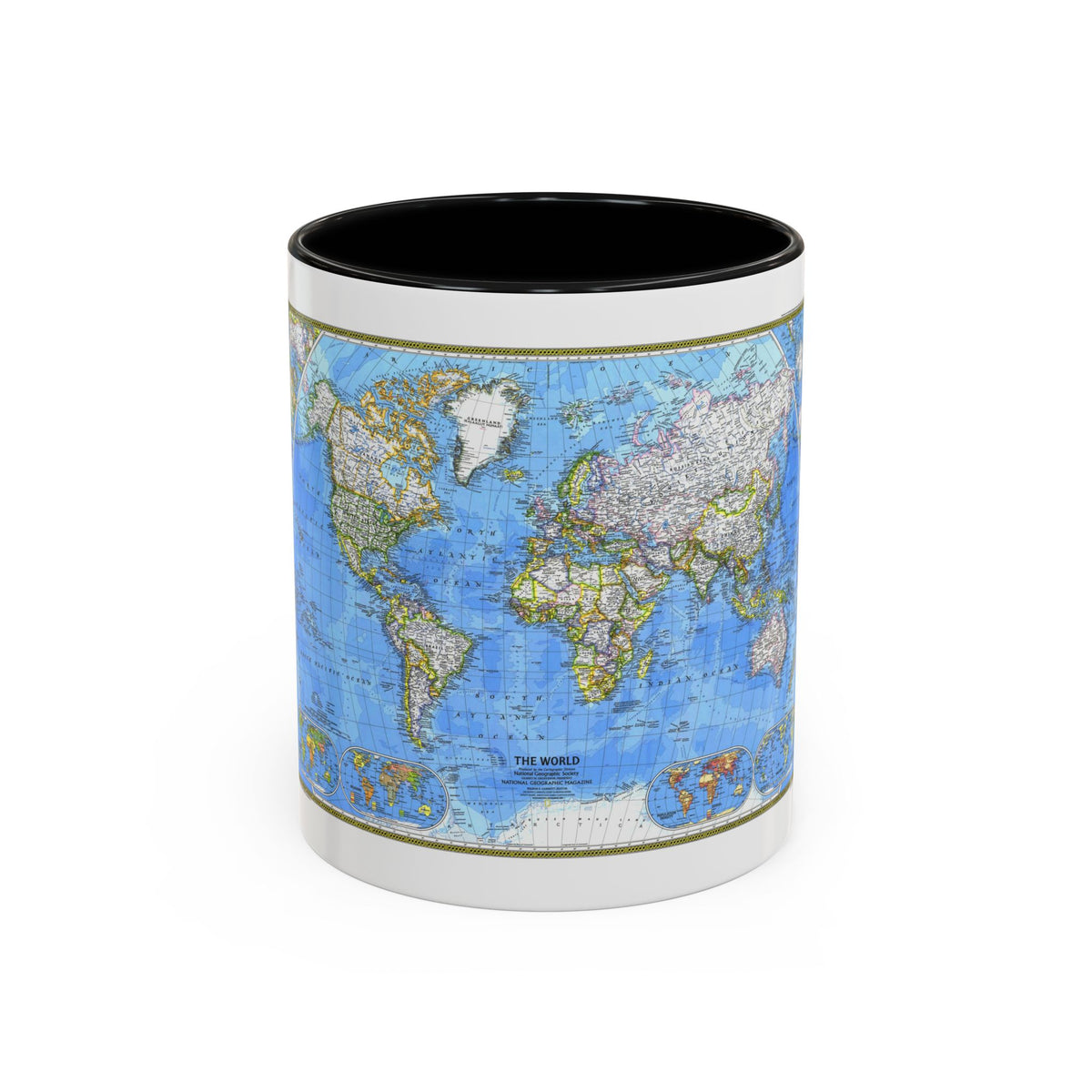 World Map (1981) (Map) Accent Coffee Mug