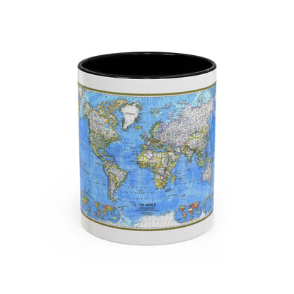 World Map (1981) (Map) Accent Coffee Mug
