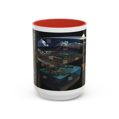 How Man Pollutes His World (1970) (Map) Accent Coffee Mug