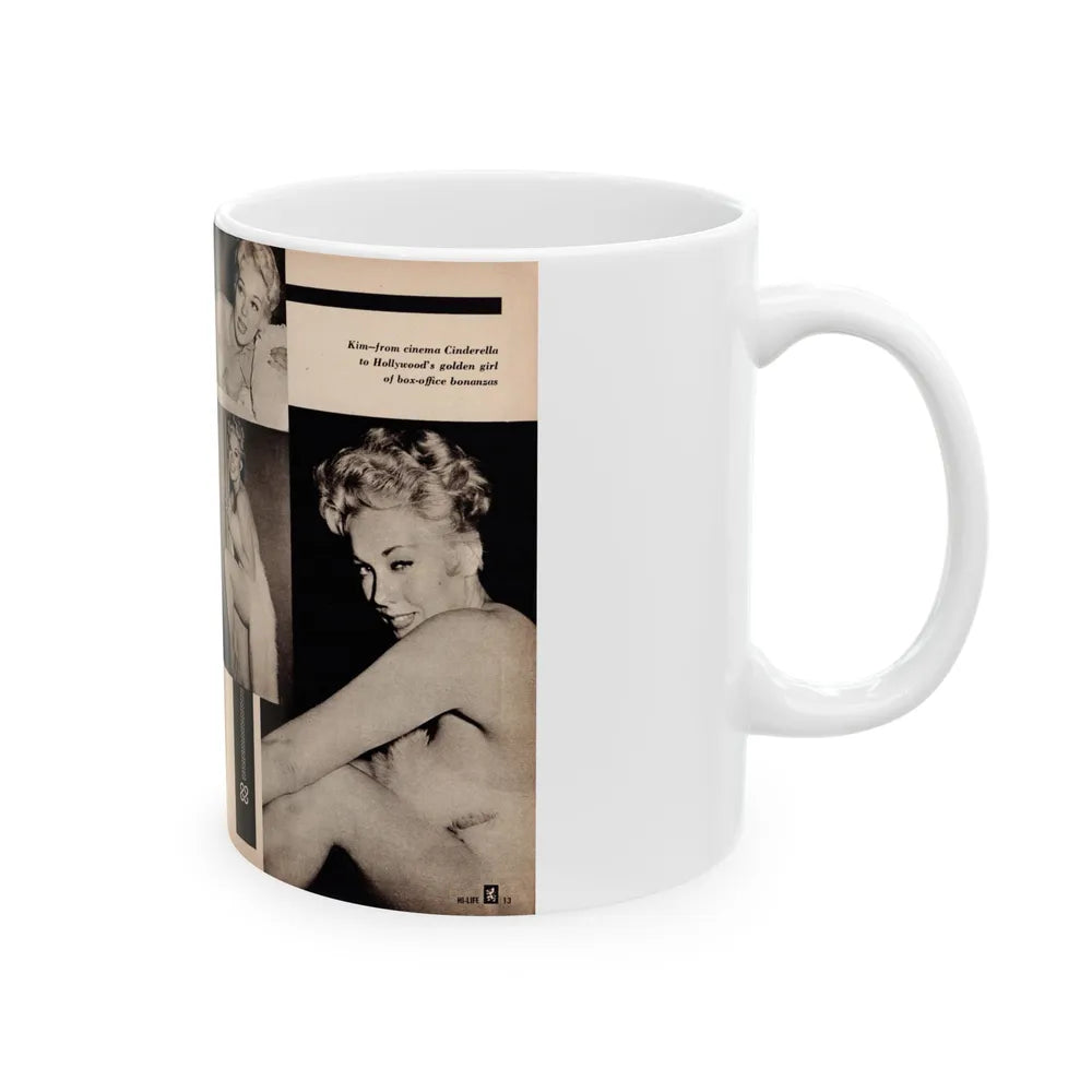 Kim Novak #344 (Vintage Female Icon) White Coffee Mug-Go Mug Yourself