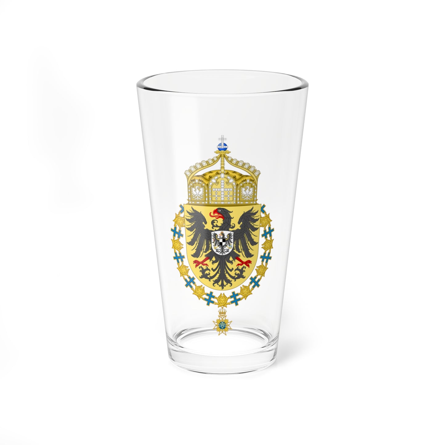 Coat of Arms of William II of Germany Seraphim Variant (Germany) (Coat of Arms) Pint Glass 16oz