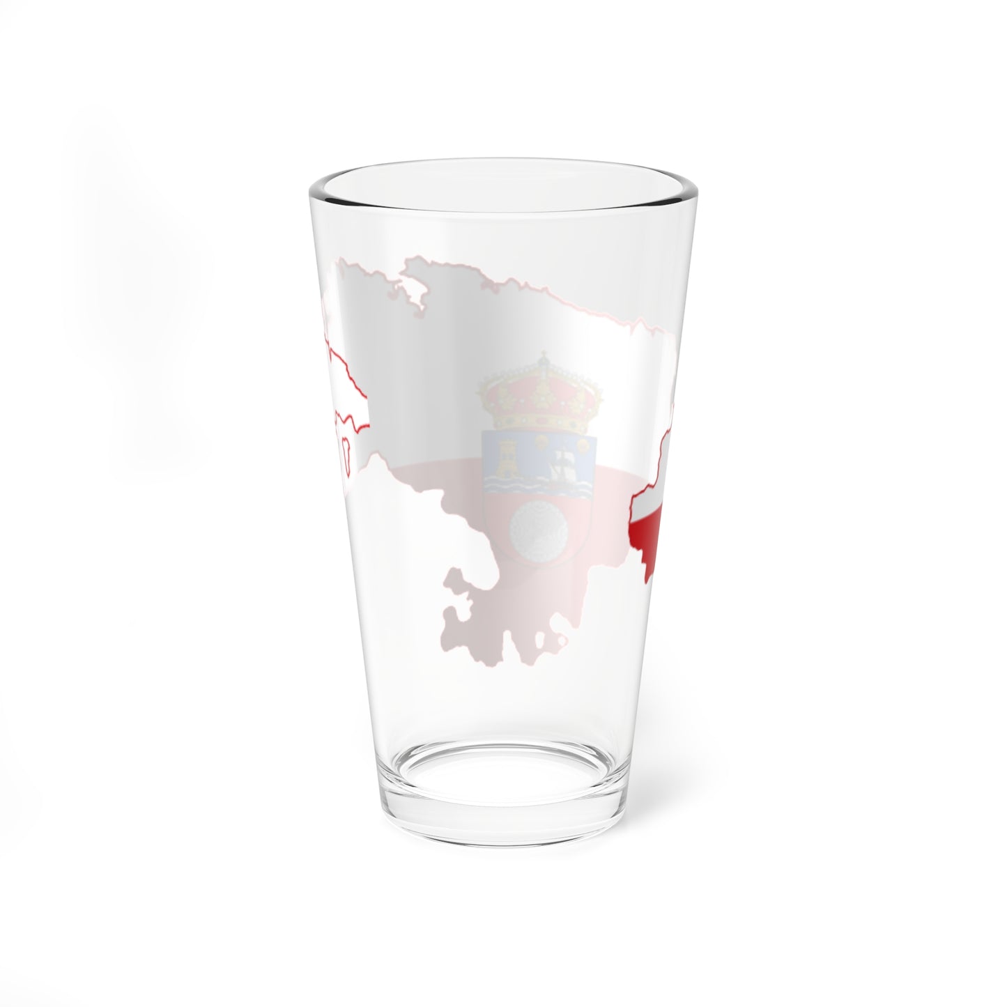 Flag map of Cantabria (Spain) Pint Glass 16oz