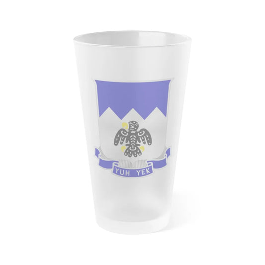 297th Infantry Regiment (U.S. Army) Frosted Pint Glass 16oz-Go Mug Yourself