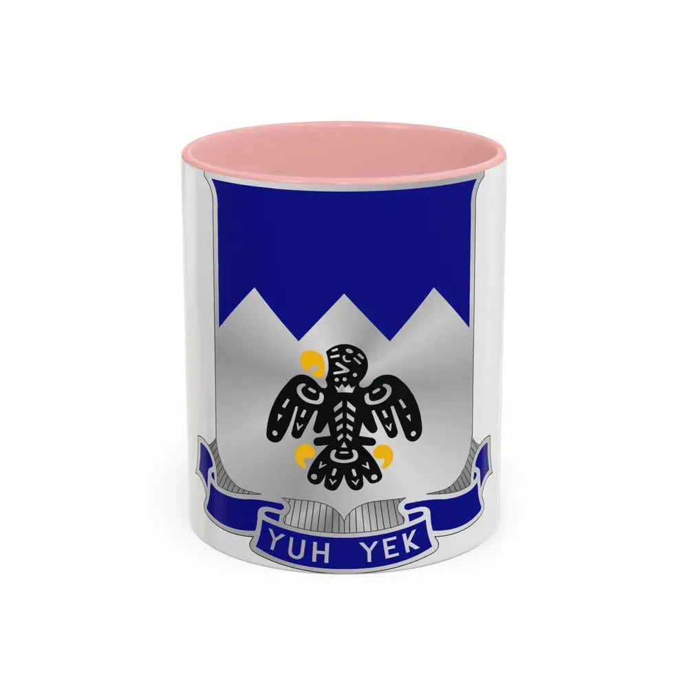 297th Infantry Regiment (U.S. Army) Accent Coffee Mug 11oz Pink - Go Mug Yourself