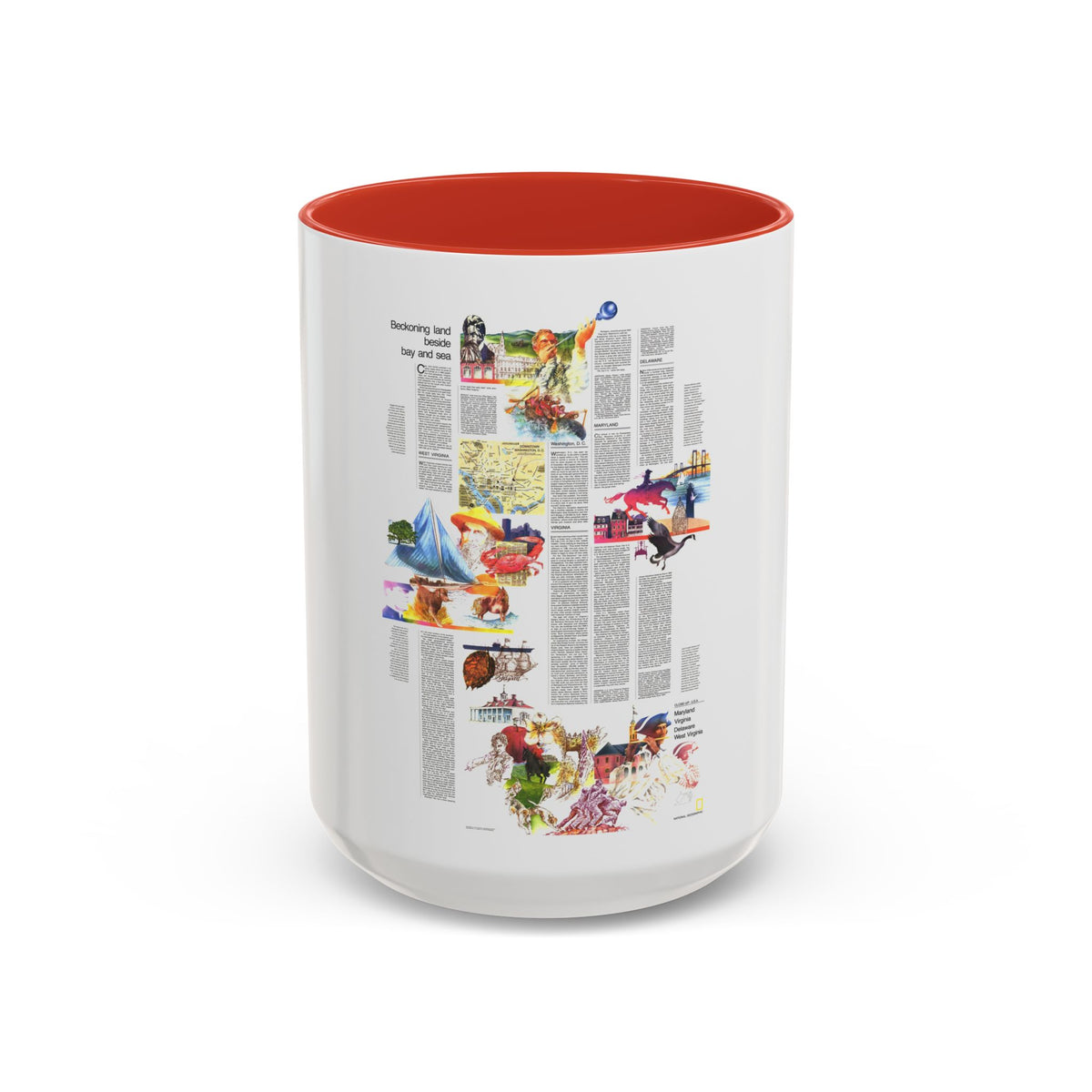 USA - Mid-Atlantic States 2 (1976) (Map) Accent Coffee Mug