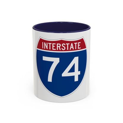 Interstate 74 (U.S. Highways) Accent Coffee Mug