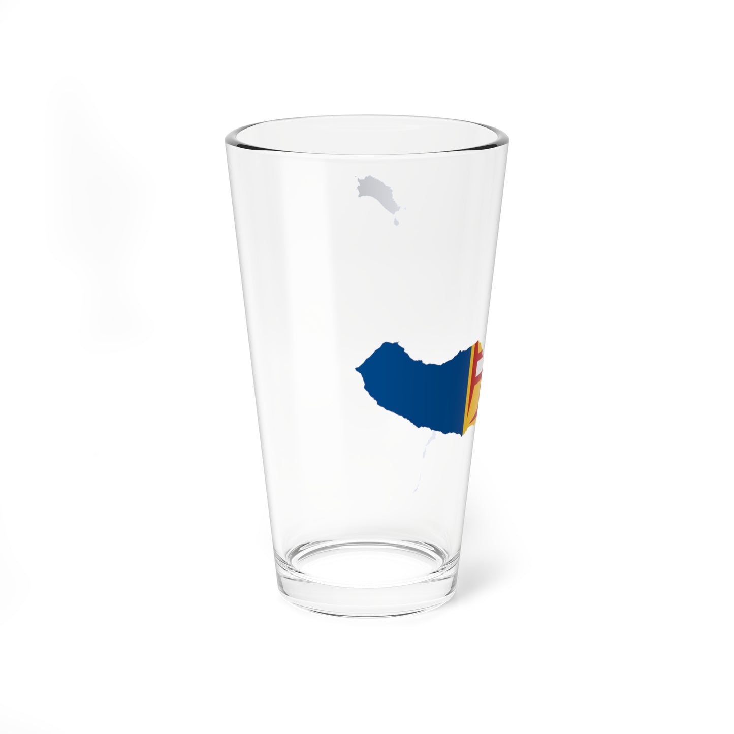 Flag map of Madeira (Portugal) Pint Glass 16oz