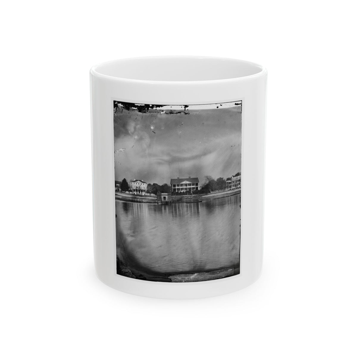 Beaufort, South Carolina. View Of Beaufort From The Waterfront. Fuller's House (U.S. Civil War) White Coffee Mug