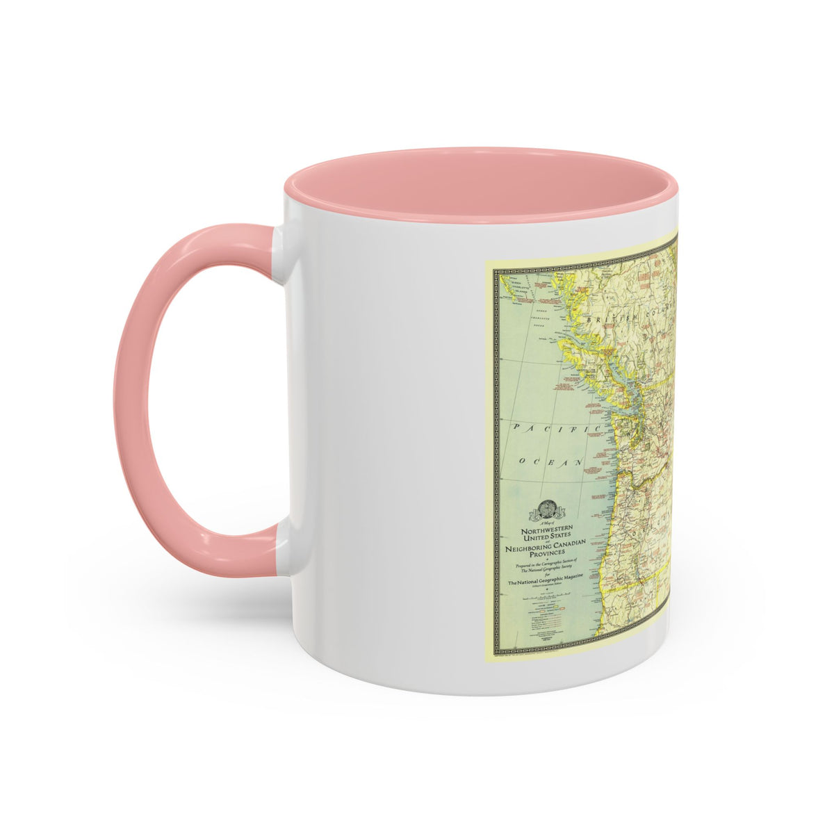 USA - Northwestern (1941) (Map) Accent Coffee Mug